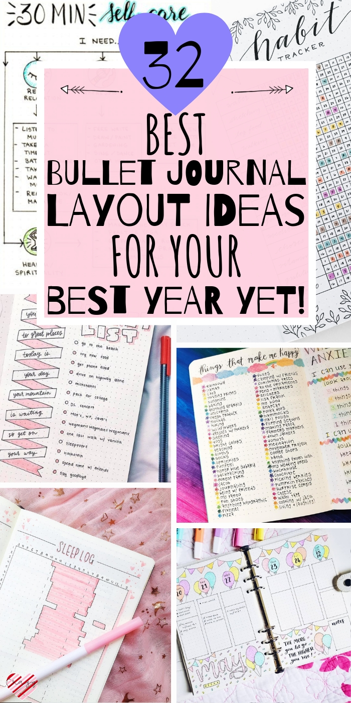 32 Best Bullet Journal Inspiration Layout Ideas For Your Best Year Yet! The creative bullet journal page ideas are some genius layouts to keep track of everything and help you live your best life! Click to Read #captivatingcrazy