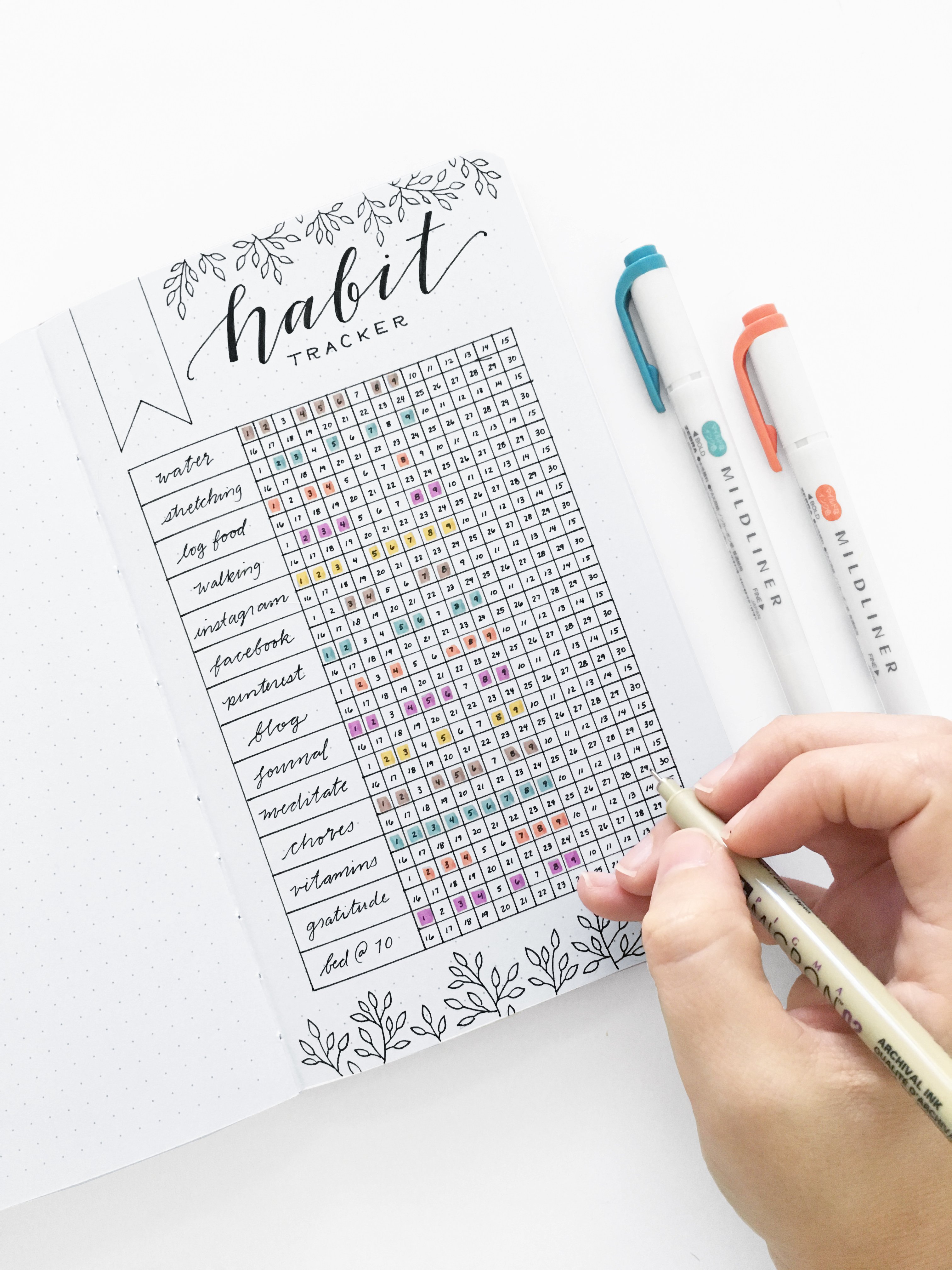 Intentional Habit Tracking - Bullet Journal