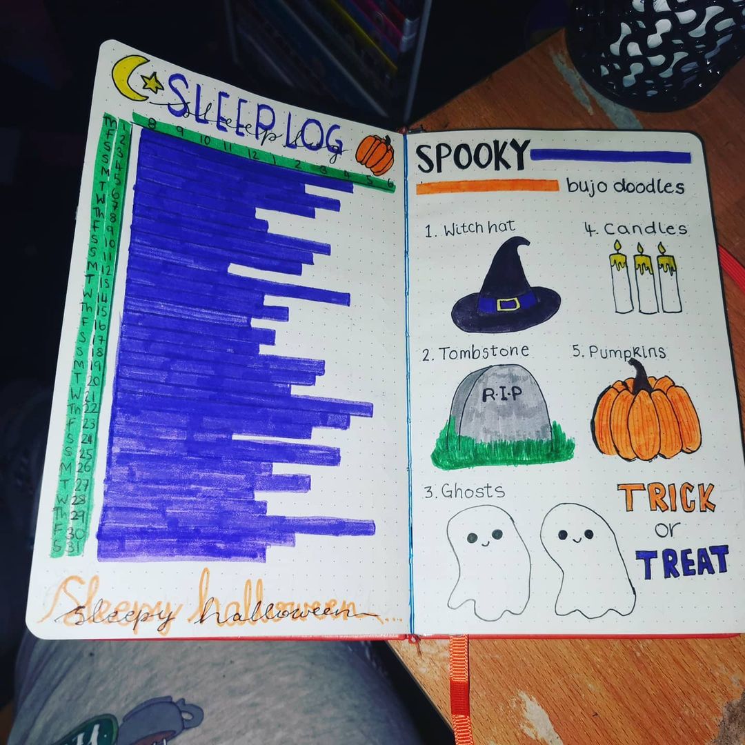 Halloween sleep log