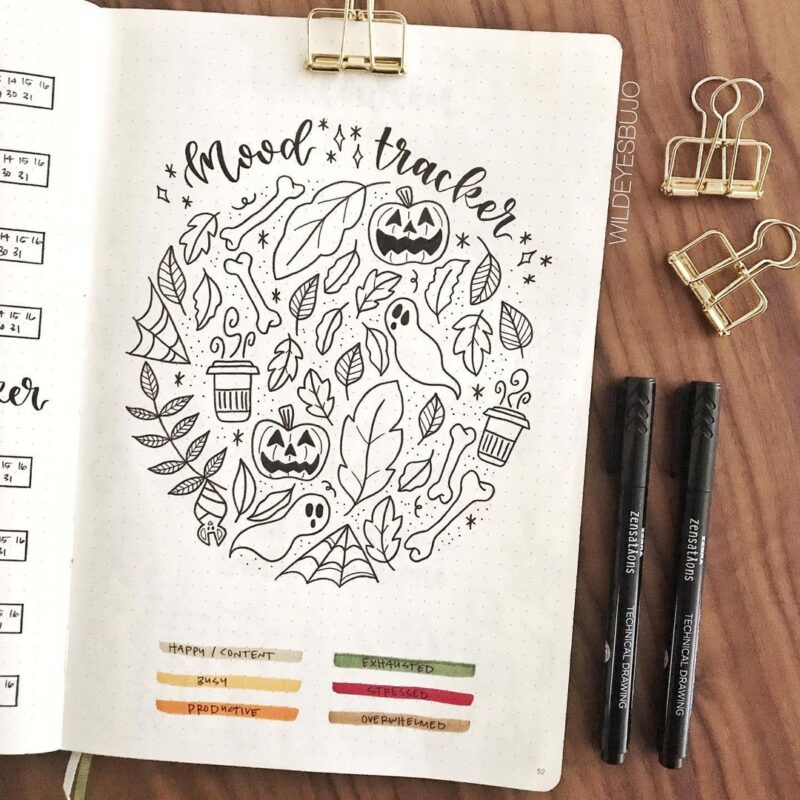 57 Halloween Bullet Journal Ideas You've Got To Try! - Captivating Crazy