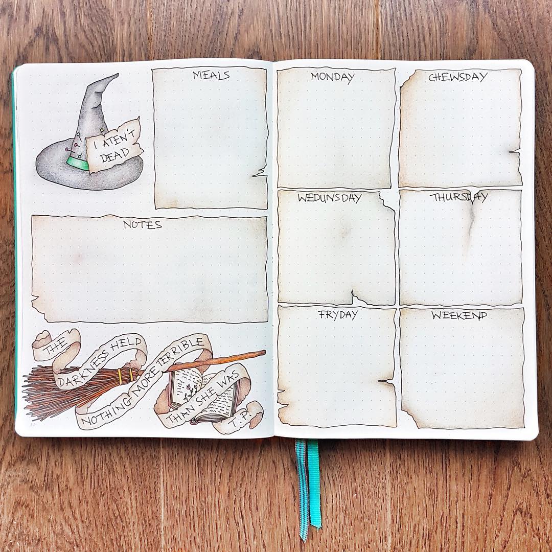 witch weekly spread