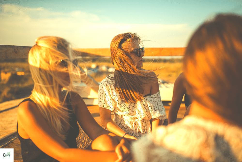 women friends relaxing together