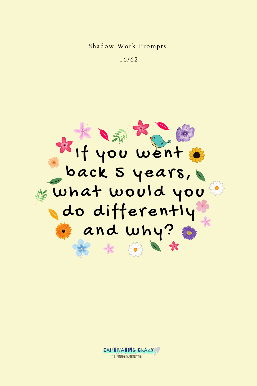 If you went back 5 years, what would you do differently and why?