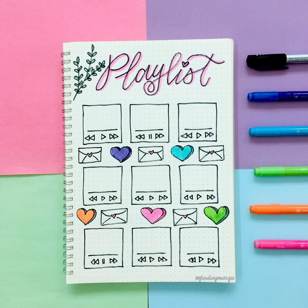 Valentine's playlist page