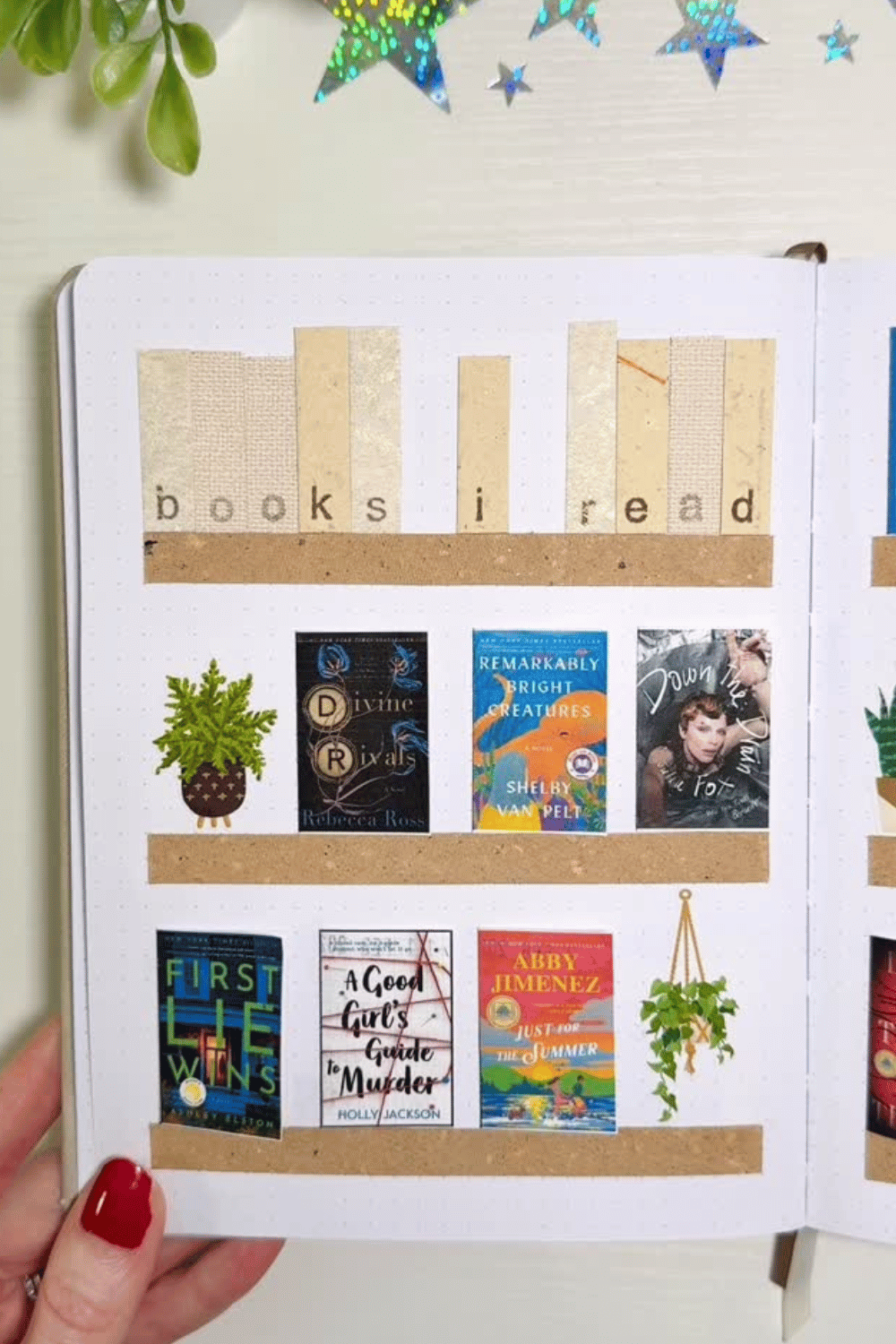 Visual reading log bullet journal ideas