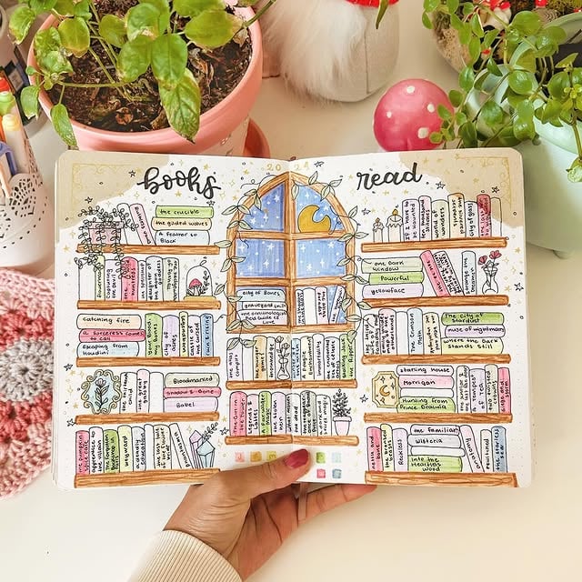 Reading list bullet journal collection for book lovers