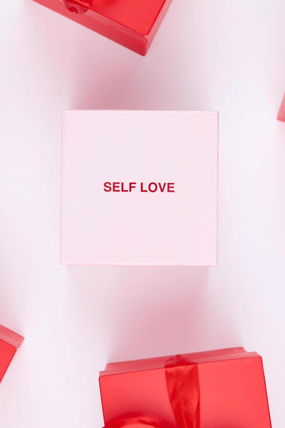 Self love card game box styled for galentine’s day party
